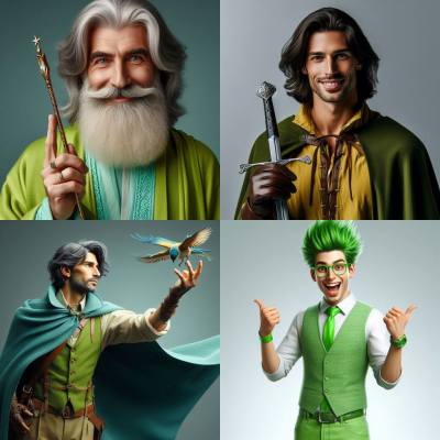 Männliche Avatare der NF-Typen